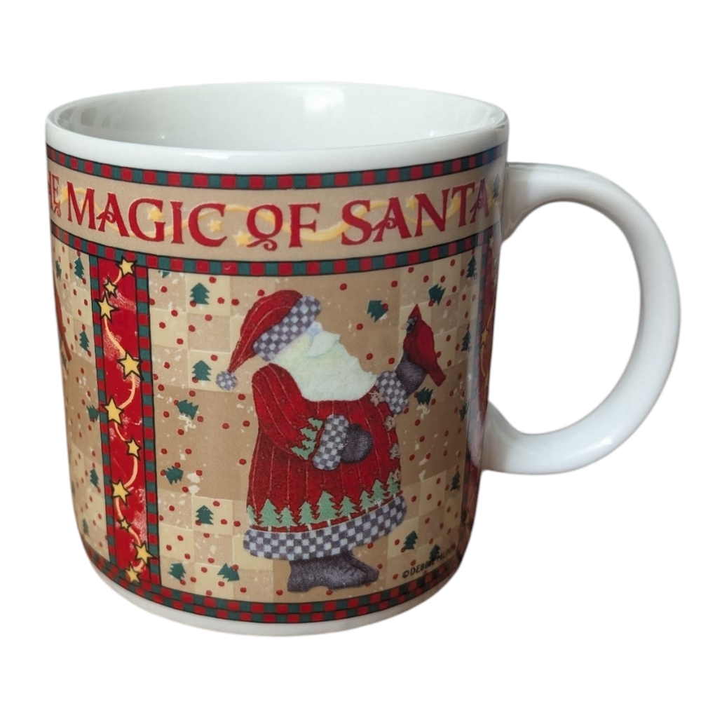 Debbie Mumm Magic of Santa Christmas Mugs - Set of 4 - Picture 6 of 10